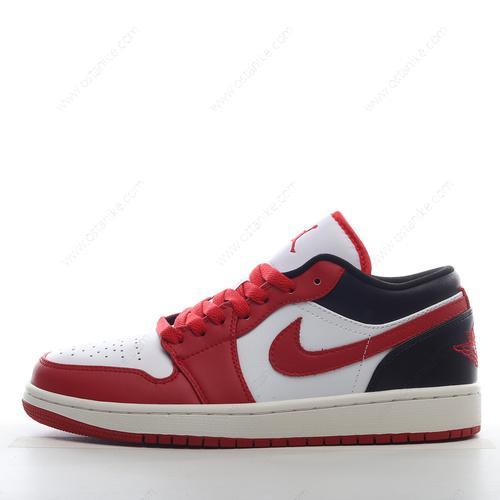 Halvat Nike Air Jordan 1 Low ‘Valkoinen Musta Punainen’ Kengät 553558-163