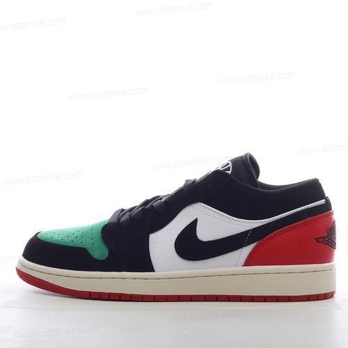 Halvat Nike Air Jordan 1 Low ‘Valkoinen Musta Punainen Vihreä’ Kengät FQ6703-100
