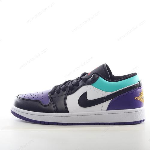 Halvat Nike Air Jordan 1 Low ‘Valkoinen Violetti Musta’ Kengät 553558-154