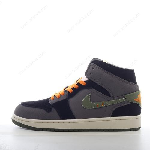 Halvat Nike Air Jordan 1 Mid SE ‘Musta Oranssi Vihreä Valkoinen’ Kengät FD6817-003