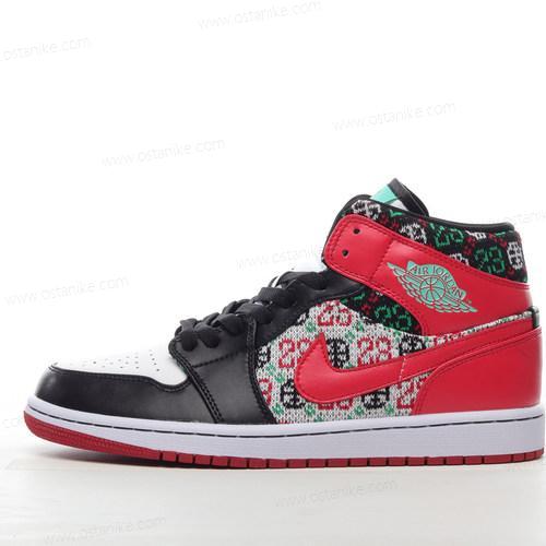 Halvat Nike Air Jordan 1 Mid SE ‘Valkoinen Punainen Musta Musta Vihreä’ Kengät DM1208-150
