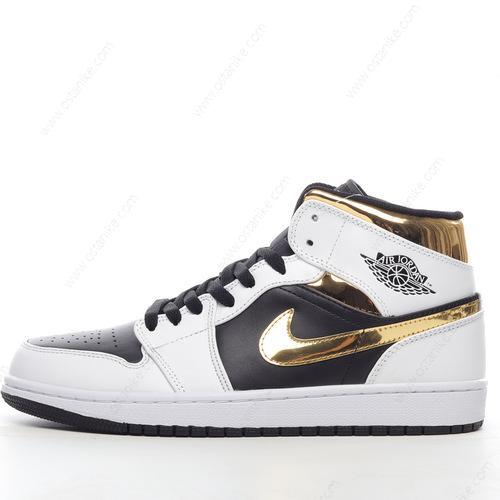 Halvat Nike Air Jordan 1 Mid ‘Valkoinen Musta’ Kengät 554725-190