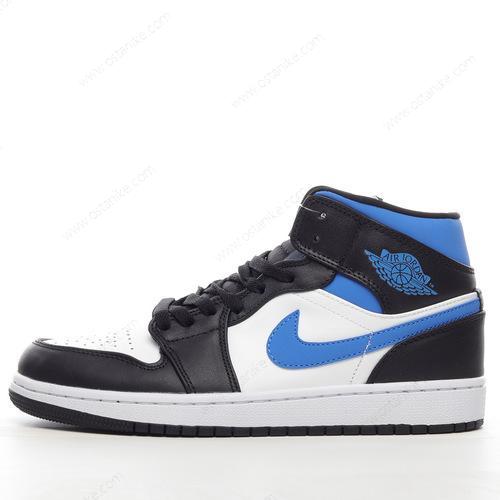 Halvat Nike Air Jordan 1 Mid ‘Valkoinen Sininen Musta’ Kengät 554725-140