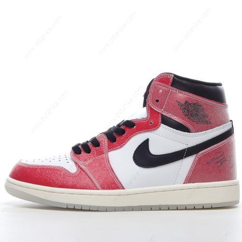 Halvat Nike Air Jordan 1 Retro High ‘Musta Valkoinen Punainen’ Kengät DA2728-100