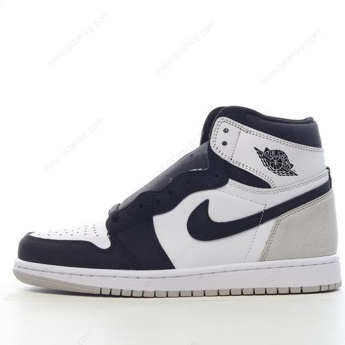 Halvat Nike Air Jordan 1 Retro High OG ‘Valkoinen Musta Harmaa’ Kengät 555088-108