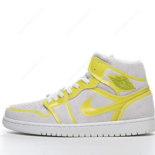Halvat Nike Air Jordan 1 Retro High ‘Valkoinen Keltainen Musta’ Kengät 555088-170