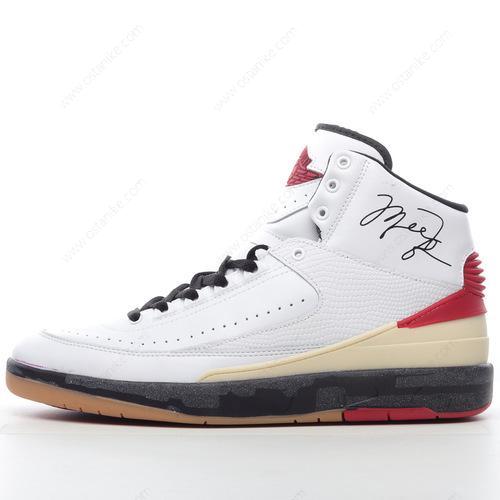 Halvat Nike Air Jordan 2 Mid SP x Off-White ‘Valkoinen Punainen Harmaa Musta’ Kengät DJ4375-101