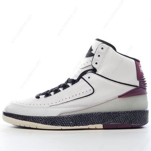 Halvat Nike Air Jordan 2 Mid SP x Off-White ‘Valkoinen Violetti Musta’ Kengät DJ4375-160