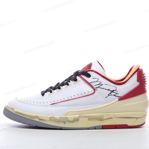Halvat Nike Air Jordan 2 Retro Low SP x Off-White ‘Valkoinen Punainen Harmaa’ Kengät DJ4375-106