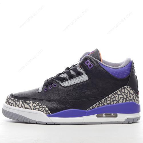 Halvat Nike Air Jordan 3 Retro ‘Musta Harmaa Valkoinen Violetti’ Kengät CT8532-050