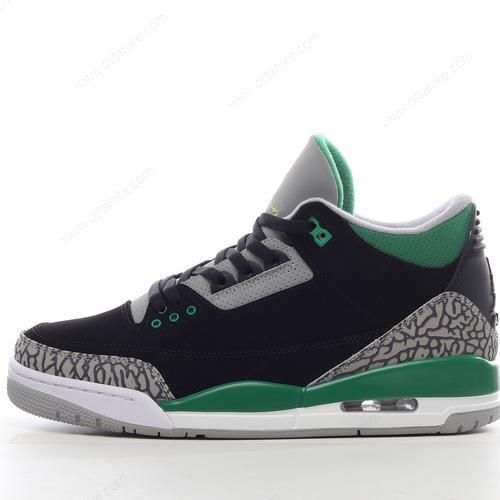 Halvat Nike Air Jordan 3 Retro ‘Musta Hopea Valkoinen Vihreä’ Kengät CT8532-030
