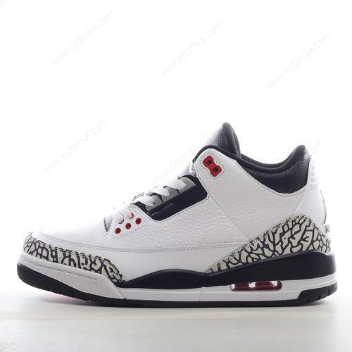 Halvat Nike Air Jordan 3 Retro ‘Valkoinen Musta Harmaa’ Kengät 398614-123