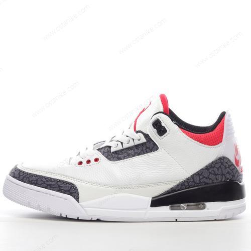 Halvat Nike Air Jordan 3 Retro ‘Valkoinen Musta Punainen’ Kengät CZ6431-100
