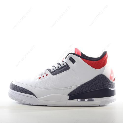 Halvat Nike Air Jordan 3 Retro ‘Valkoinen Punainen Harmaa’ Kengät CZ6634-100