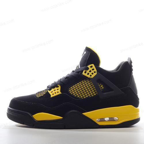 Halvat Nike Air Jordan 4 Retro ‘Musta Keltainen’ Kengät 308497-008
