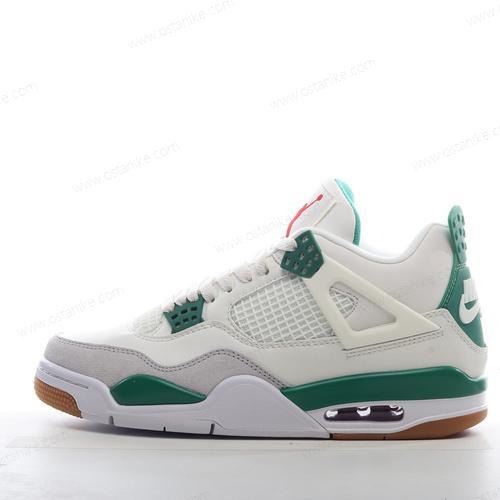 Halvat Nike Air Jordan 4 Retro ‘Valkoinen Harmaa Vihreä’ Kengät DR5415-103