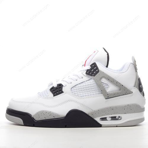 Halvat Nike Air Jordan 4 Retro ‘Valkoinen Musta Harmaa’ Kengät 308497-103