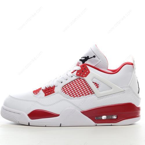 Halvat Nike Air Jordan 4 Retro ‘Valkoinen Musta Punainen’ Kengät 308497-106