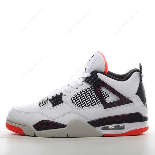 Halvat Nike Air Jordan 4 Retro ‘Valkoinen Musta Punainen Oranssi’ Kengät 308497-116