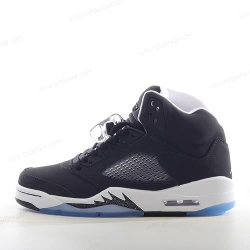 Halvat Nike Air Jordan 5 Retro ‘Musta Harmaa Sininen’ Kengät 136027-035