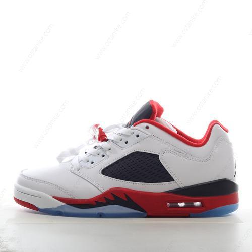 Halvat Nike Air Jordan 5 Retro ‘Valkoinen Musta Punainen’ Kengät 819171-101