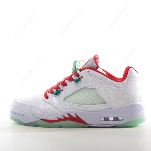 Halvat Nike Air Jordan 5 Retro ‘Valkoinen Punainen Vihreä’ Kengät