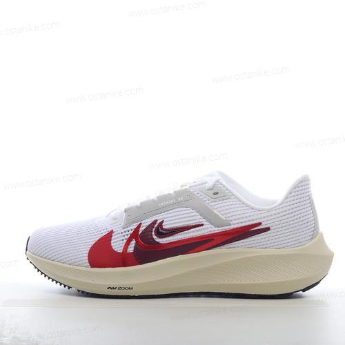 Halvat Nike Air Zoom Pegasus 40 ‘Valkoinen Hopea Punainen’ Kengät FB7703-100