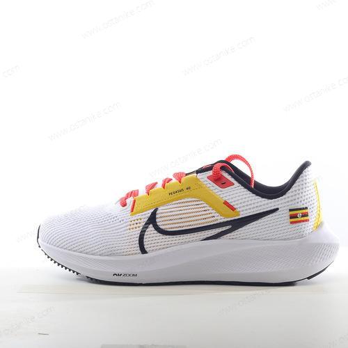 Halvat Nike Air Zoom Pegasus 40 ‘Valkoinen Keltainen Musta Vaaleanpunainen’ Kengät DV3853-105
