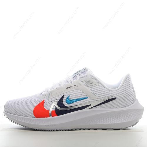 Halvat Nike Air Zoom Pegasus 40 ‘Valkoinen Oranssi Musta Sininen’ Kengät FB8866-100